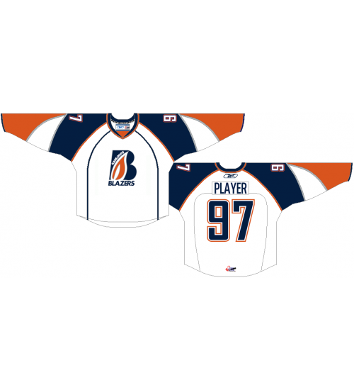 Custom WHL Kamloops Blazers 2009 15 Home Hockey Jersey White